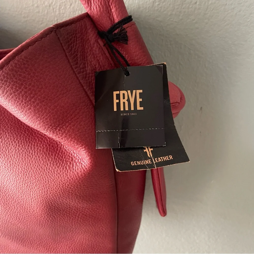 Frye | Cupid Red Leather Nora Knotted Hobo Bag - Picture 11 of 12